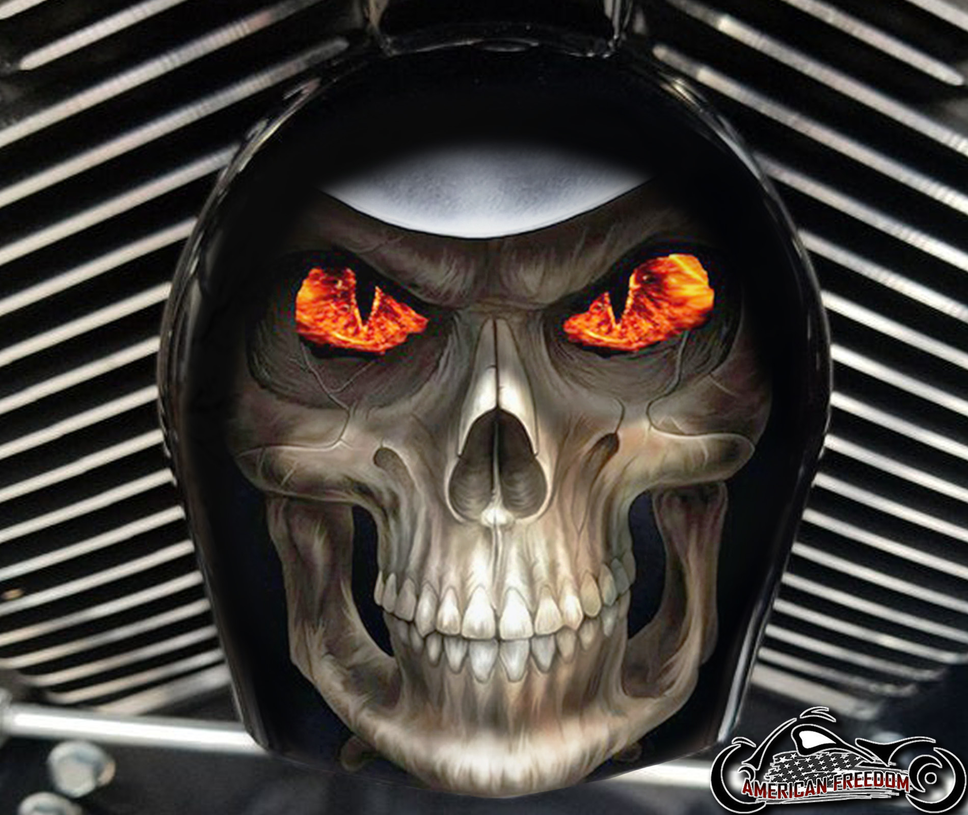 Custom Horn Cover - Reaper Fire Eyes